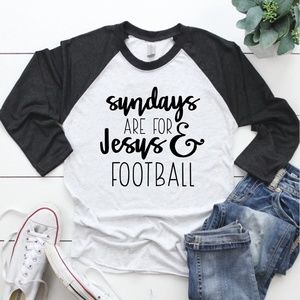 Unisex Football Raglan Tee, Baseball Tshirt